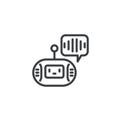 Fototapete - Text to Speech AI line icon