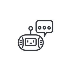 Fototapete - Typing AI line icon