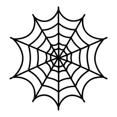 Spider Web Line Art Illustration
