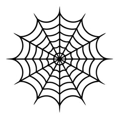Spider Web Line Art Illustration