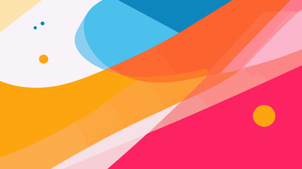 Poster - Vibrant Abstract Vector Background with Colorful Geometric Shapes and Overlapping Layers for Modern Design Projects