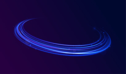 Poster - surreal neon vortexes: a spectacular display of rotating and spinning energy hoops, creating a beaut