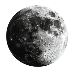 Wall Mural - This image shows a detailed close-up view of the moon?s surface, revealing its many craters and textures.