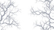 © chuan - The image is a digital illustration featuring two clusters of stylized, bare branches rendered in varying shades of grey against a white background. The branches are depicted in a somewhat abstract