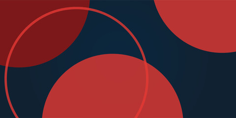 Poster - Minimalist abstract geometric design with bold red colors. A modern, dynamic composition with curved shapes and strong contrasts, ideal for backgrounds, branding, and digital art.