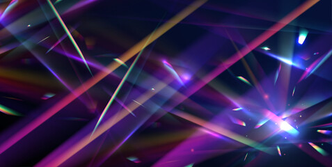 Wall Mural - digital light veil: a captivating abstract play of purple, pink, and cyan beams merging into a futur