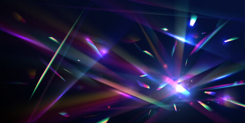 Wall Mural - cosmic luminance symphony: a stunning visual exploration of refracted light and diagonal geometric f