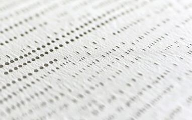 Poster - Abstract Pattern of Raised Dots and Dashes on Textured Paper Surface