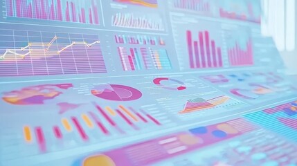 Poster - Colorful Data Visualization with Graphs and Charts for Analysis