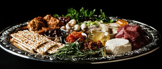 Poster - A selection of various food dishes arranged on a table