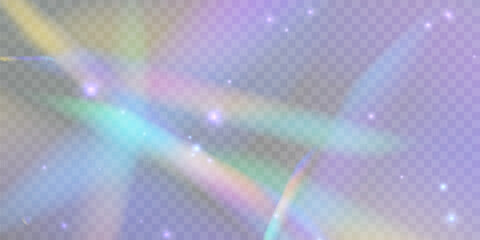 Fototapete - Refraction of sun glare. Abstract effect with glare of light distortion. Reflected light prism effect.