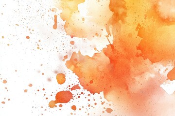 Poster - Vibrant Watercolor Splash in Orange and Yellow Tones for Art Projects