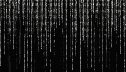 Poster - abstract animation of binary code cascading down like digital rain