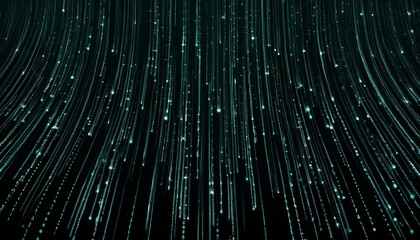 Poster - abstract animation of binary code cascading down like digital rain