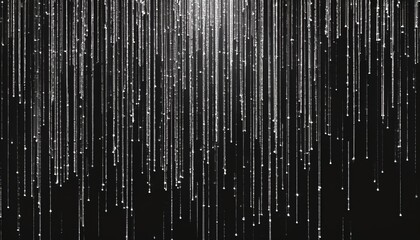 Poster - abstract animation of binary code cascading down like digital rain