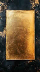 Poster - A shiny gold plate placed on a dark background
