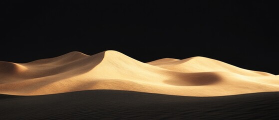 Poster - A group of sand dunes in the desert, suitable for travel or adventure themed projects