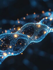 Poster - Abstract Technology Background with Glowing Network Connections