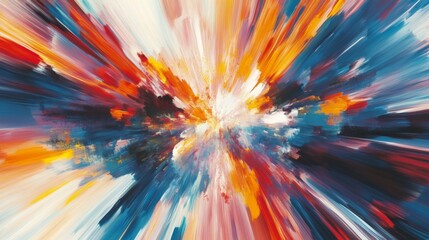 Poster - a dynamic abstract background with sharp angles and vivid colors, creating a sense of movement and e