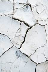 Poster - A close-up view of a crack in the earth's surface, with dirt and rocks visible