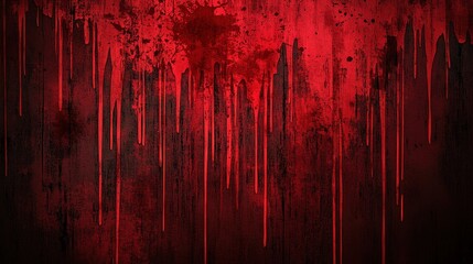 Poster - A dark, textured background featuring streaks of vibrant red, resembling drips, creating an intense and moody atmosphere.