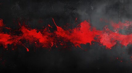 Poster - A striking abstract image featuring vivid red splashes against a dark background, evoking emotions and artistic expression.