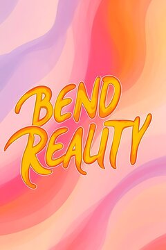 Bend reality to match your vision. Typography and Colorful Background Motivational Quote T-shirt Design Illustration