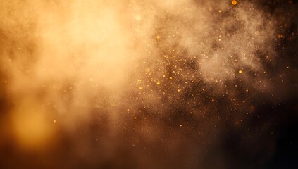 Poster - Golden smoky haze background