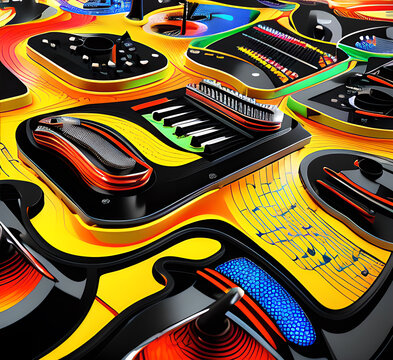 abstract liquid background with popup composition in multicolored. trendy illustration artwork for poster layout, slide presentation, cover, invitation, etc.generative ai