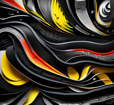 abstract liquid background with popup composition in multicolored. trendy illustration artwork for poster layout, slide presentation, cover, invitation, etc.generative ai
