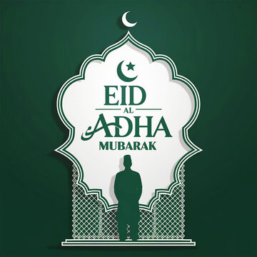 Eid Al Adha Mubarak Banner Illustration Design Template