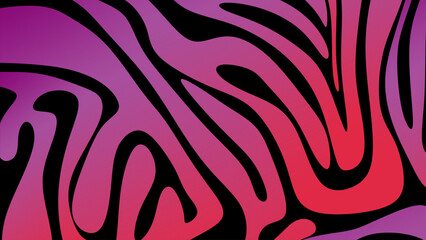 Poster - Abstract curved lines background purple,pink Abstract wave line pattern texture