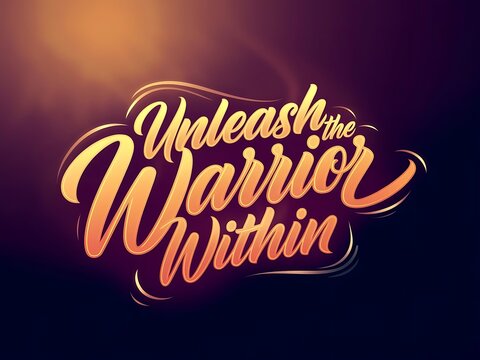 Unleash the warrior within—today is yours. Typography and Colorful Background Motivational Quote T-shirt Design Illustration