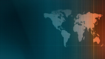 Poster - global connectivity: a digital representation of the world map. it's a modern graphic illustrating t