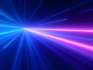 Poster - 3D abstract glowing ray poster, abstract KV main visual business PPT background