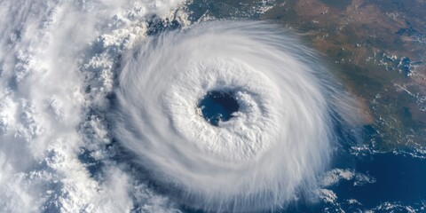 Aufkleber - Climate Crisis Visualization Dramatic Satellite Hurricane Imagery Revealing Extreme Weather Patterns - Cutting-Edge Meteorological Data for Global Environmental Awareness