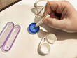 © keleny - Demonstrating proper method of cleaning contact lens case at home for better eye health and hygiene