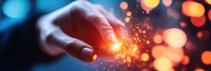 Leinwandbilder - Quantum Innovation Breakthrough Interactive Digital Spark Visualization Empowering Next-Gen Tech Professionals with Immersive Data Manipulation Experience