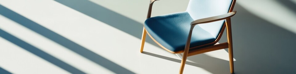 Leinwandbilder - Mid-Century Modern Minimalist Chair Sleek Scandinavian Design with Teal Upholstery - Iconic Furniture Innovation Capturing Contemporary Interior Aesthetics