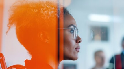 Poster - Empowered Diversity in Tech Innovative Millennial Professional with Bold Minimalist Aesthetic Redefining Workplace Creativity and Strategic Vision