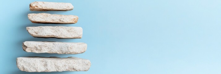 Poster - Minimalist Balance and Growth Strategy Zen Stone Stack Visualizing Personal Development, Corporate Mindfulness, and Entrepreneurial Progress in 8K Trend