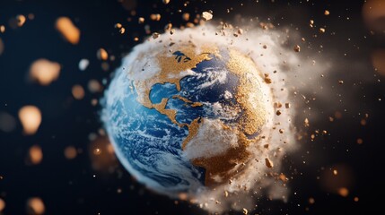 Leinwandbilder - Cosmic Chronology Ethereal Earth Clock Visualizing Climate Crisis and Global Transformation - Immersive Metaverse Environmental Narrative for Digital Storytelling