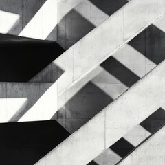 Poster - Minimalist Brutalist Architecture Geometric Concrete Maze - Innovative Design Inspiration for Urban Spaces, Creative Visual Complexity