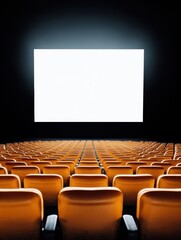 Fototapete - Immersive Cinematic Experience Minimalist Theater Design Showcasing Future of Entertainment with High-Tech Dramatic Staging and Sensory Storytelling