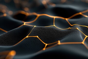 Fototapete - Hyper-Connected Quantum Network Visualization Next-Gen Digital Infrastructure with Dynamic Nanotech Textures - Innovative AI and Machine Learning Breakthrough