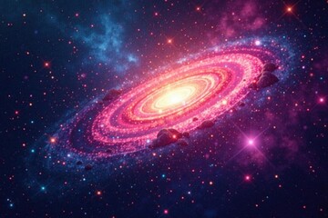 Wall Mural - vibrant nebula swirls, cosmic dust, stellar light, energy, galaxy, space