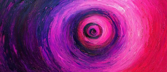Poster - Fuchsia Vortex, an abstract spiral of vibrant fuchsia and violet light twisting inward, gradating from deep purple to bright pink, resembling a cosmic phenomenon.