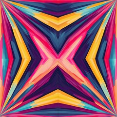 Poster - Radiant Multicolored Starburst Pattern for Dynamic Designs