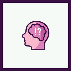 Poster - Confused Mind Concept Illustration with Question and Exclamation Mark