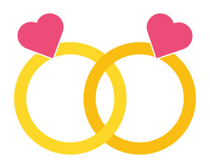 Poster - ring icon set. wedding ring vector icon isolated on white background. flat ring with heart symbol fo